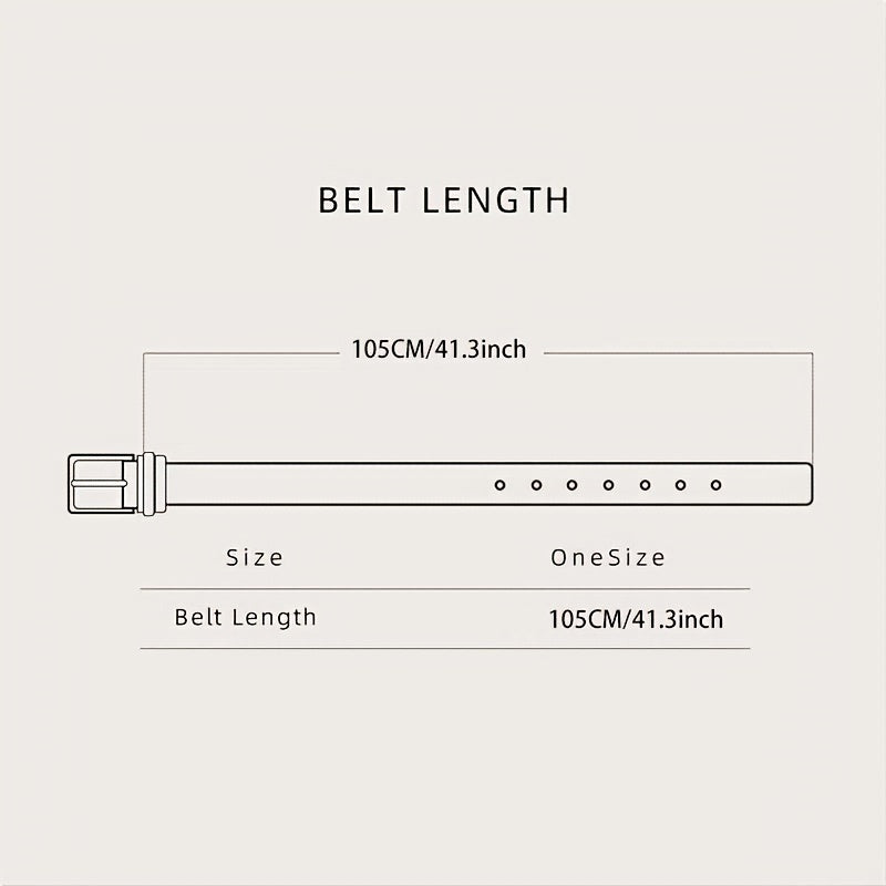 Women's Pin Buckle PU Belt, 2 Colors