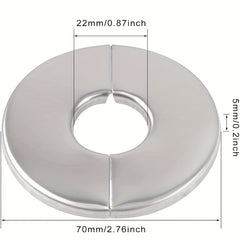 4pcs Round Escutcheon Plate 304 Stainless Steel 22mm Wall Pipe Covers