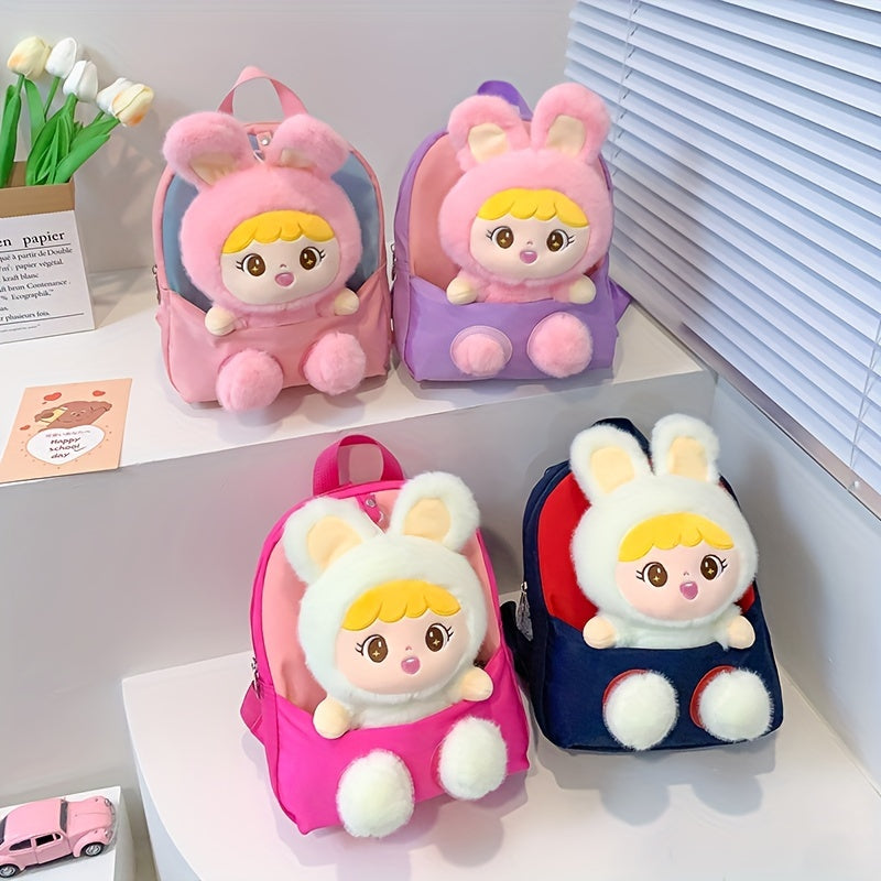 Kids Backpack with Removable Bunny for 3-8 Year Olds