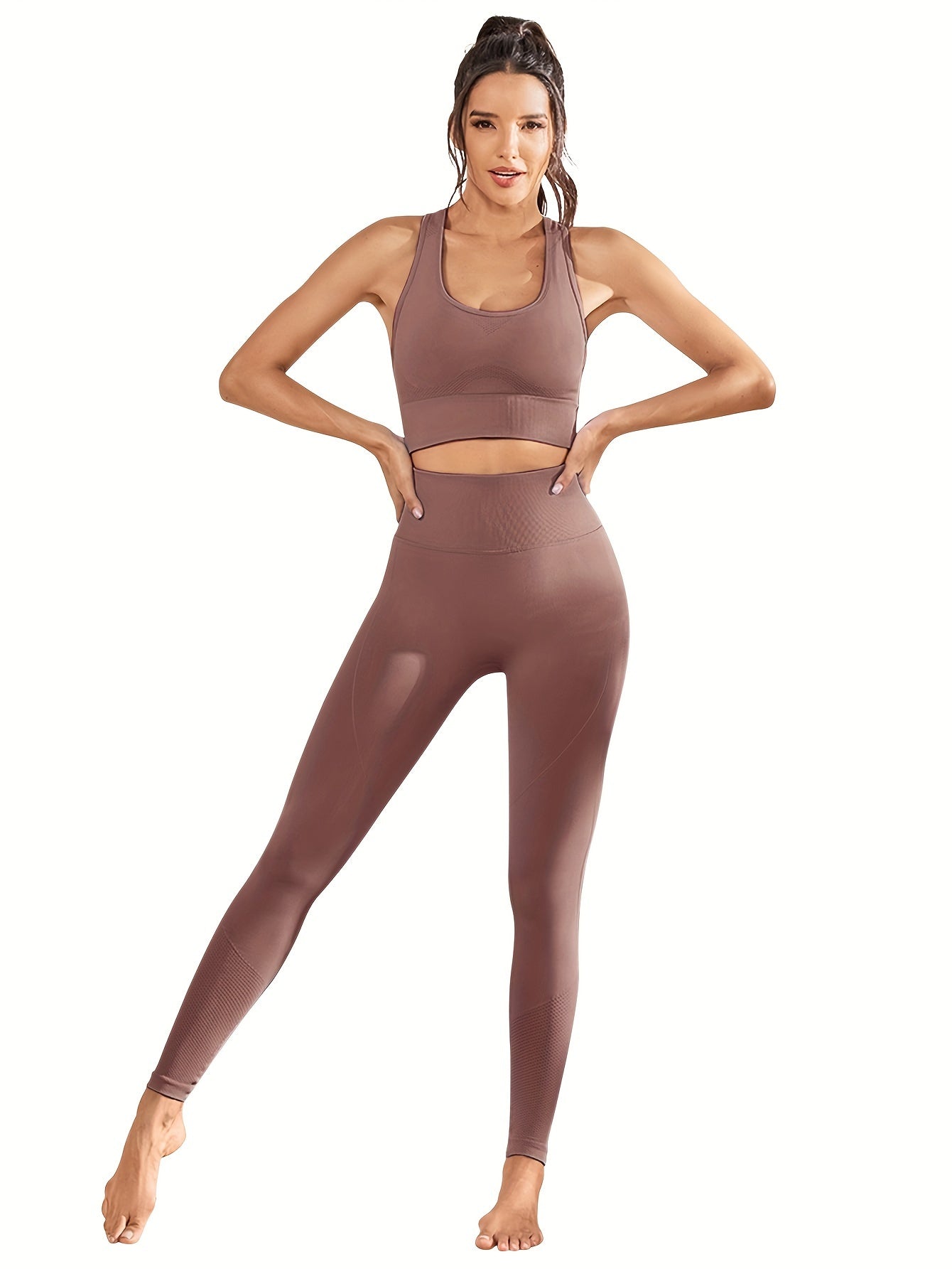 Yoga Sports Bra & High Waist Leggings Set