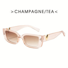 Hip Hop Square Sunglasses UV400 Anti Glare Beach Party Glasses