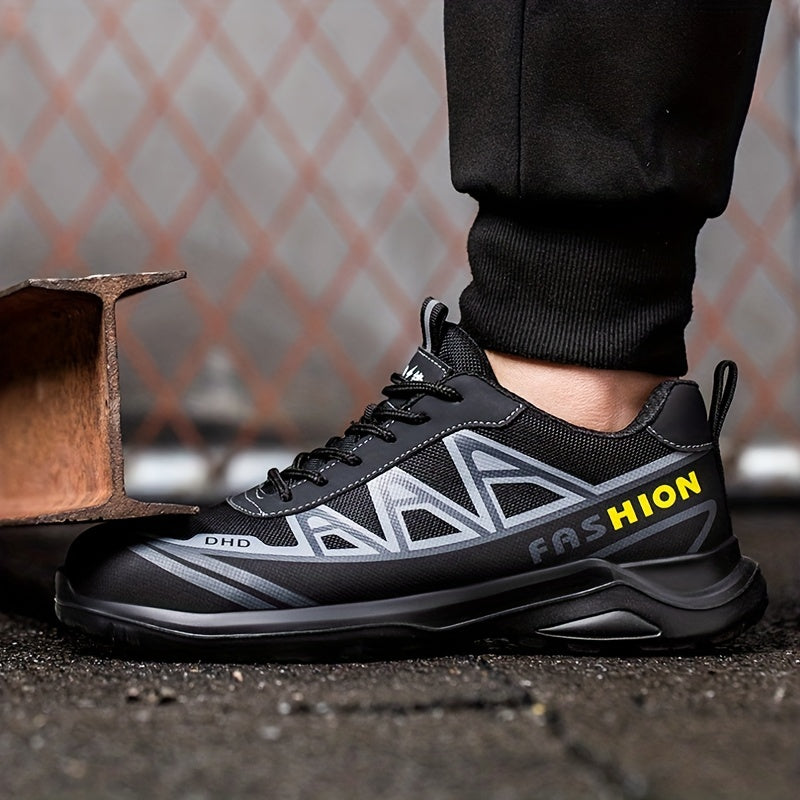 Men's Steel Toe Work Safety Boots Anti-smash Anti-stab Shoes