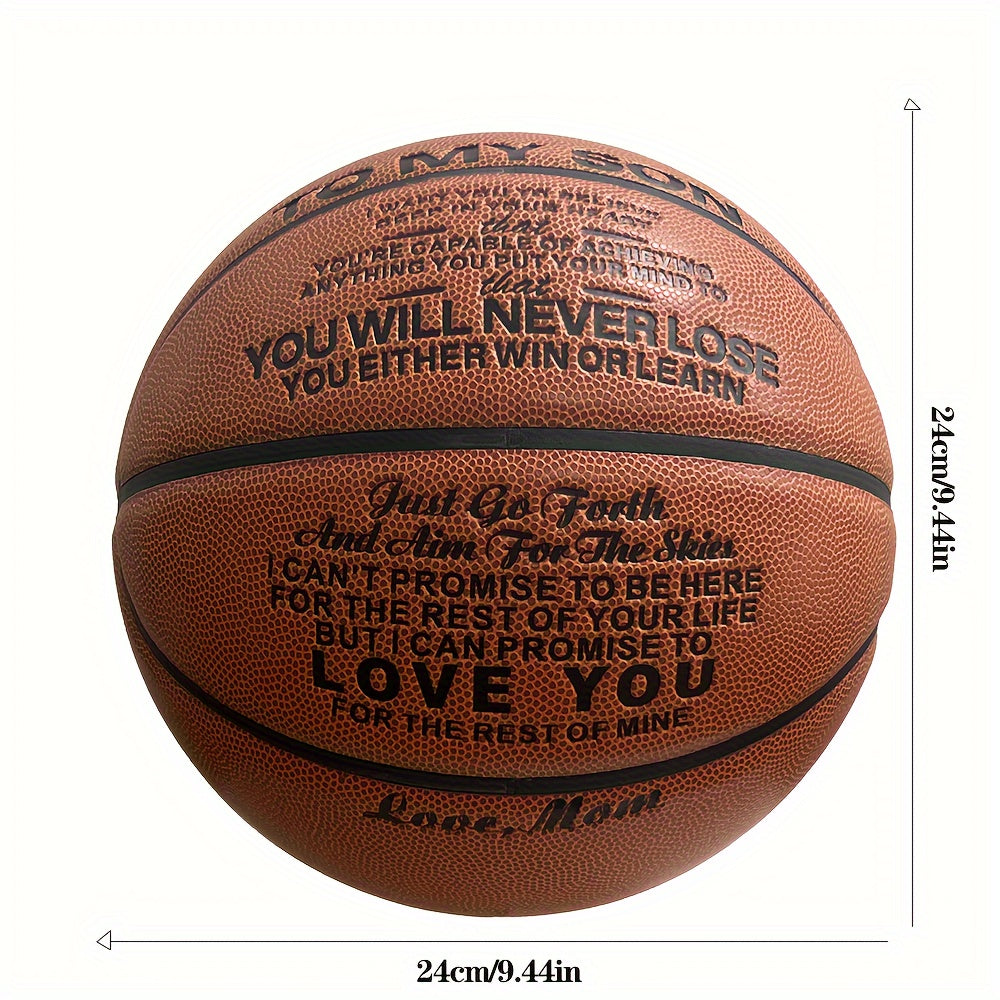 Size 7 Basketball Gift Son From Mom With Pump