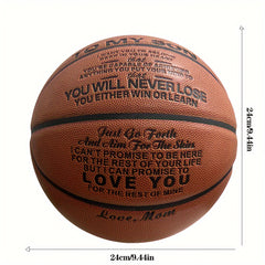Size 7 Basketball Gift Son From Mom With Pump