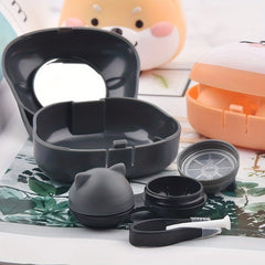 Shiba Inu Puppy Lens Case Cartoon Travel Lens Box With Mirror Tweezers