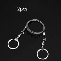 2pcs Portable Survival Saw Small Steel Wire Saw Pocket Saw For Outdoor Camping