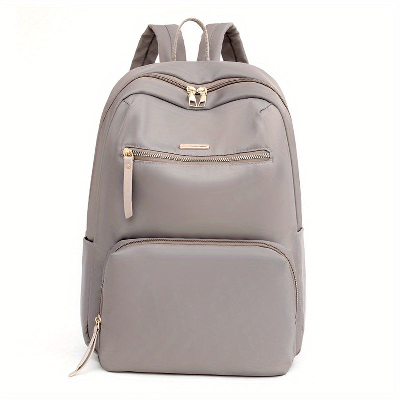 Minimalist Casual Zipper Backpack Lightweight Solid Rucksack