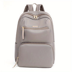 Minimalist Casual Zipper Backpack Lightweight Solid Rucksack