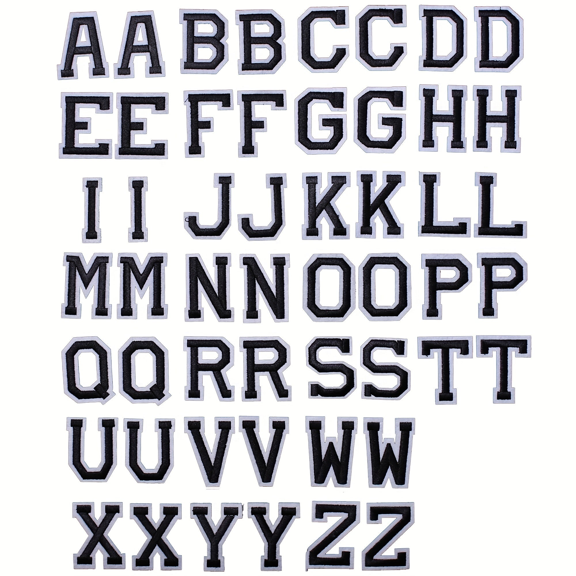 J CARP 52pcs Number Or Letter Patches For Iron on Sewing