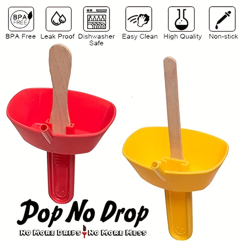 Portable Drip-Free Popsicle Holder with Straw