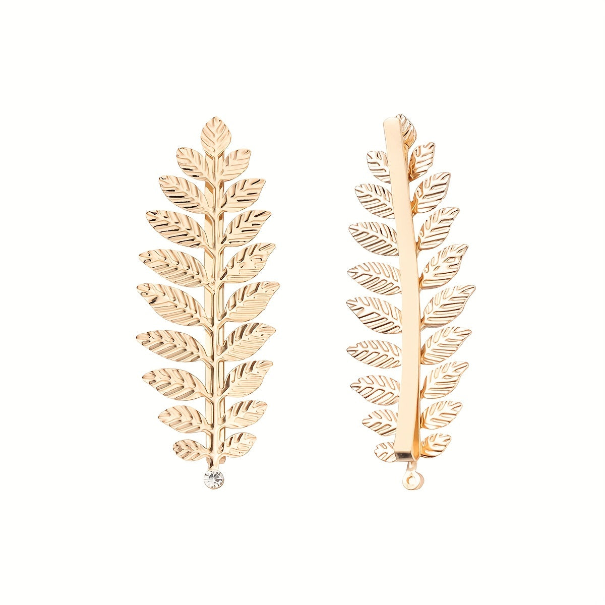 2 Pcs Golden Leaf Hair Clips for Greek Goddess Costumes