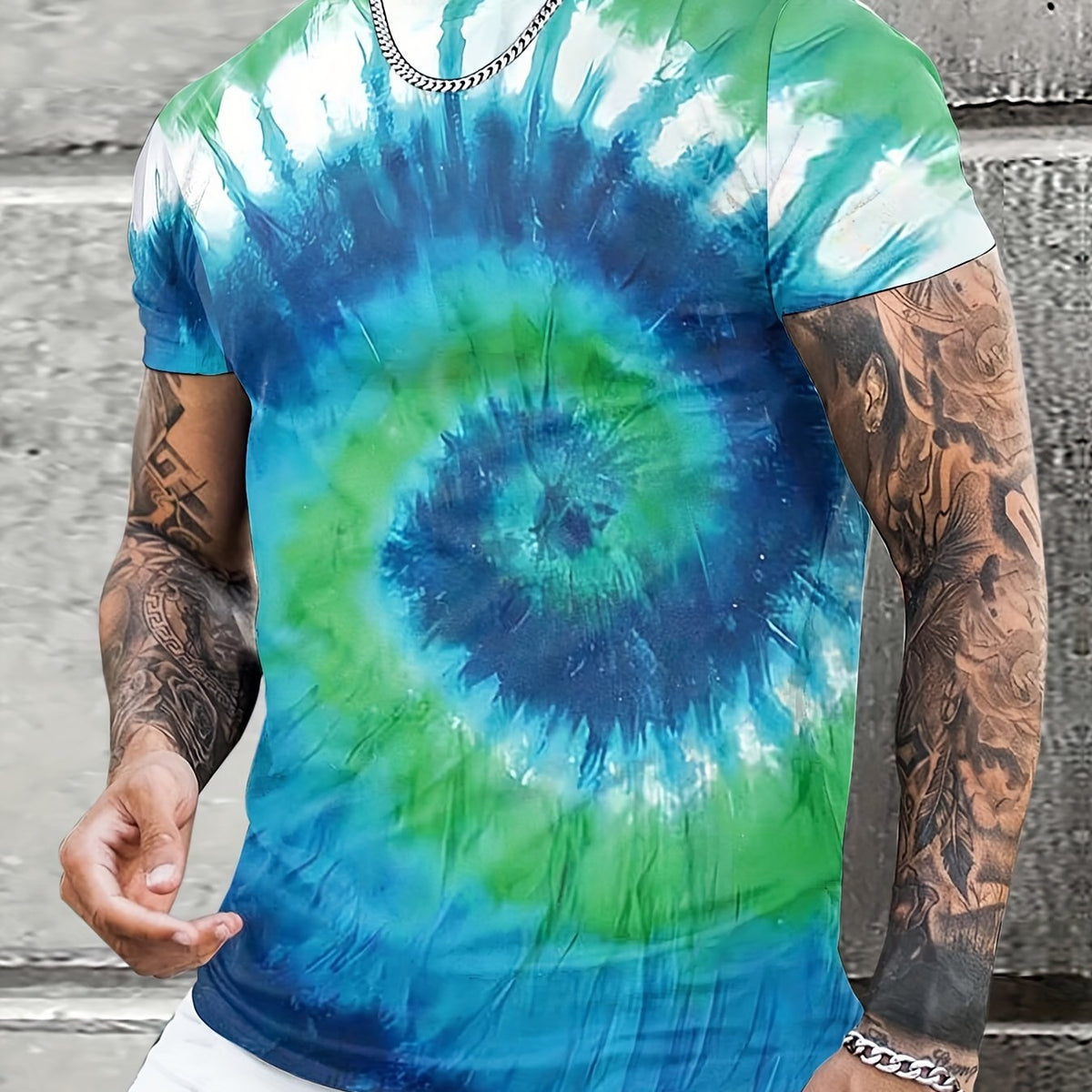Breathable Tie Dye T Shirt Men Women 3D Digital Print Active Stretchy