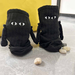 2Pcs Couple Funny Socks w/ Magnetic Dolls