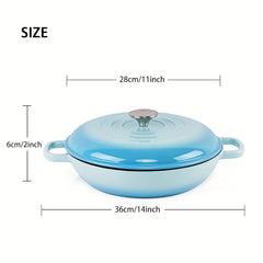 Enameled Cast Iron Dutch Oven Cooking Pot with Lid