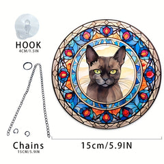 Acrylic Jewel Cat Scratch Sun Window Hanging Panel Decor