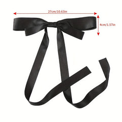 Ribbon Bow Hair Clip Duck Billed Clip For Side Hair Bang Braids