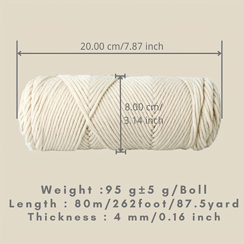 Soft Solid Cotton Yarn for Knitting DIY Handicrafts
