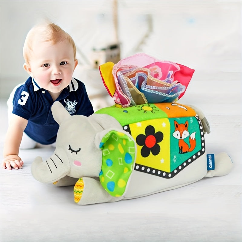 Cute Animal Tissue Box for Baby Finger Exercise