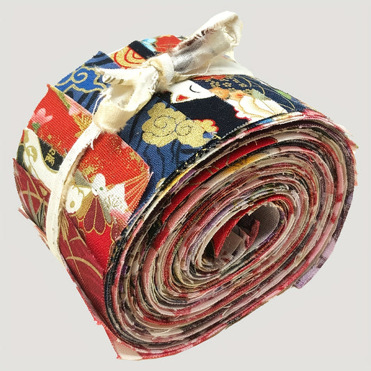 25pcs 5.84x4.49 Cotton Fabric Roll Quilting Printed Craft Bundle Flower