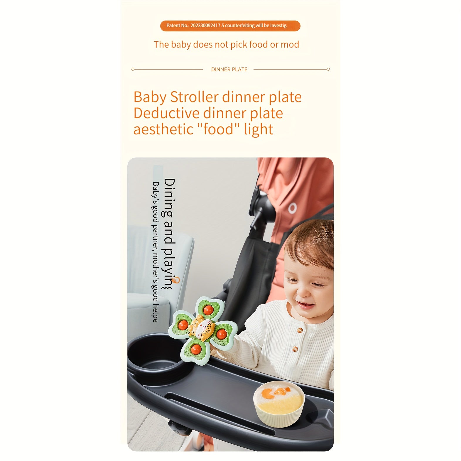 Baby Stroller Tableware for Dining - Stroller Tray