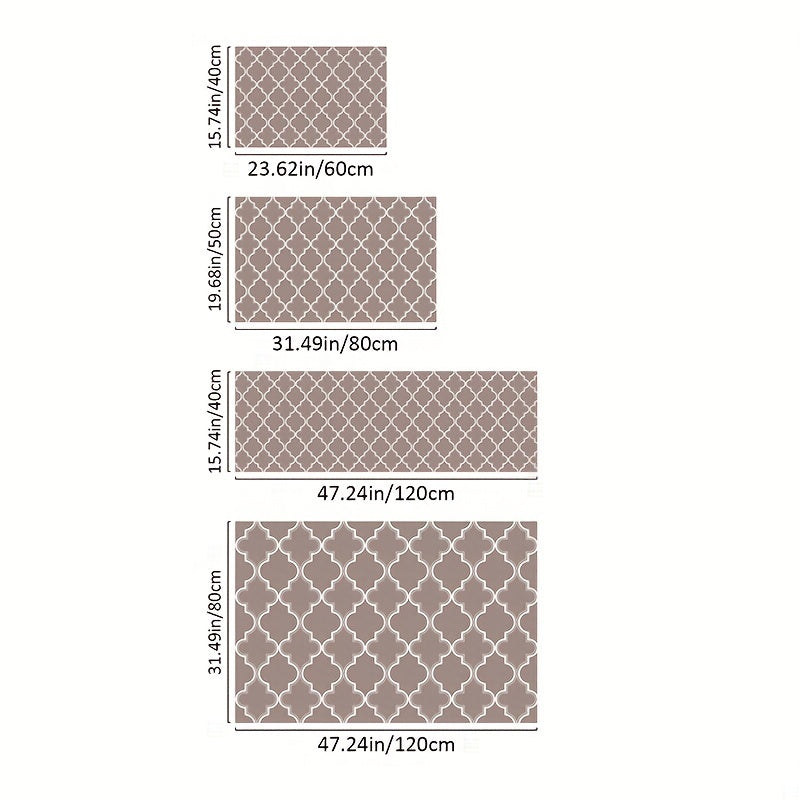 Geometric Print Kitchen Sponge Mat Anti Slip Floor Mat