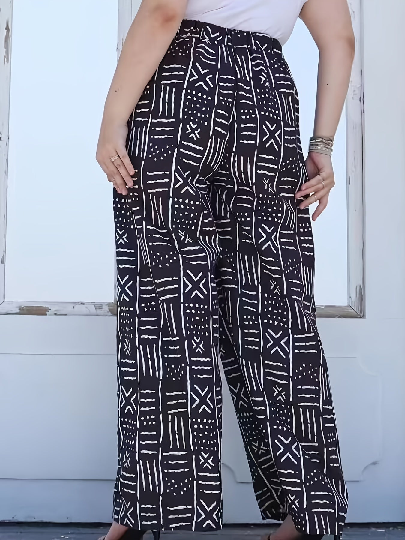  High Rise Wide Leg Trousers With Pockets