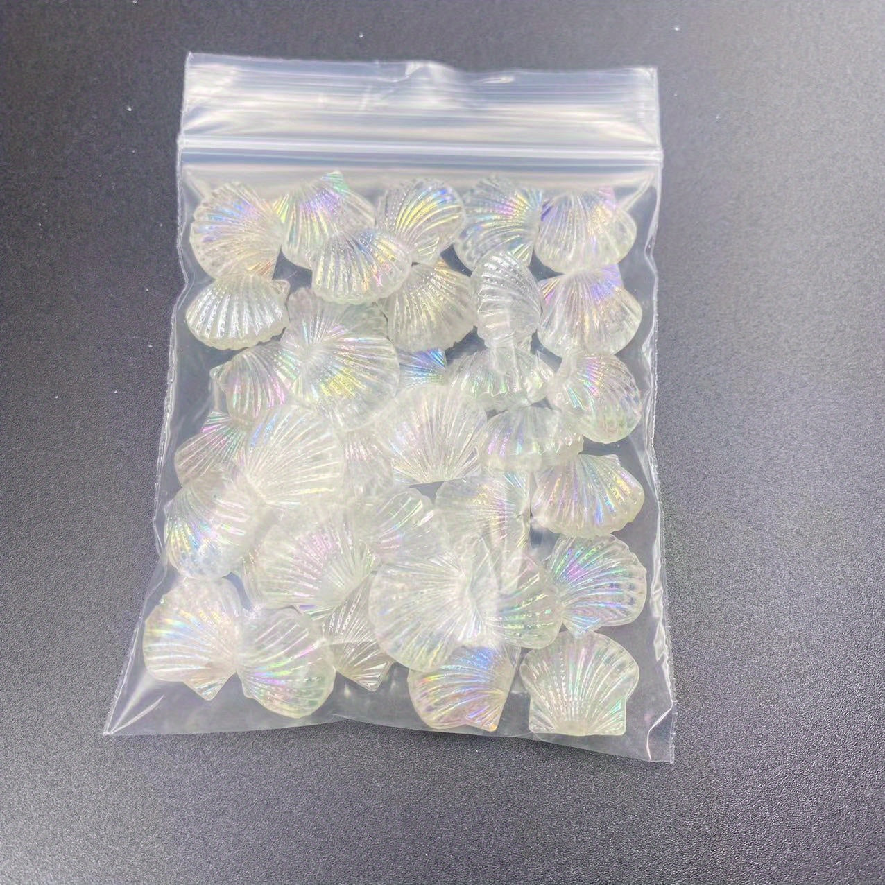 35pcs Transparent Shell Beads for DIY Bracelet Necklace