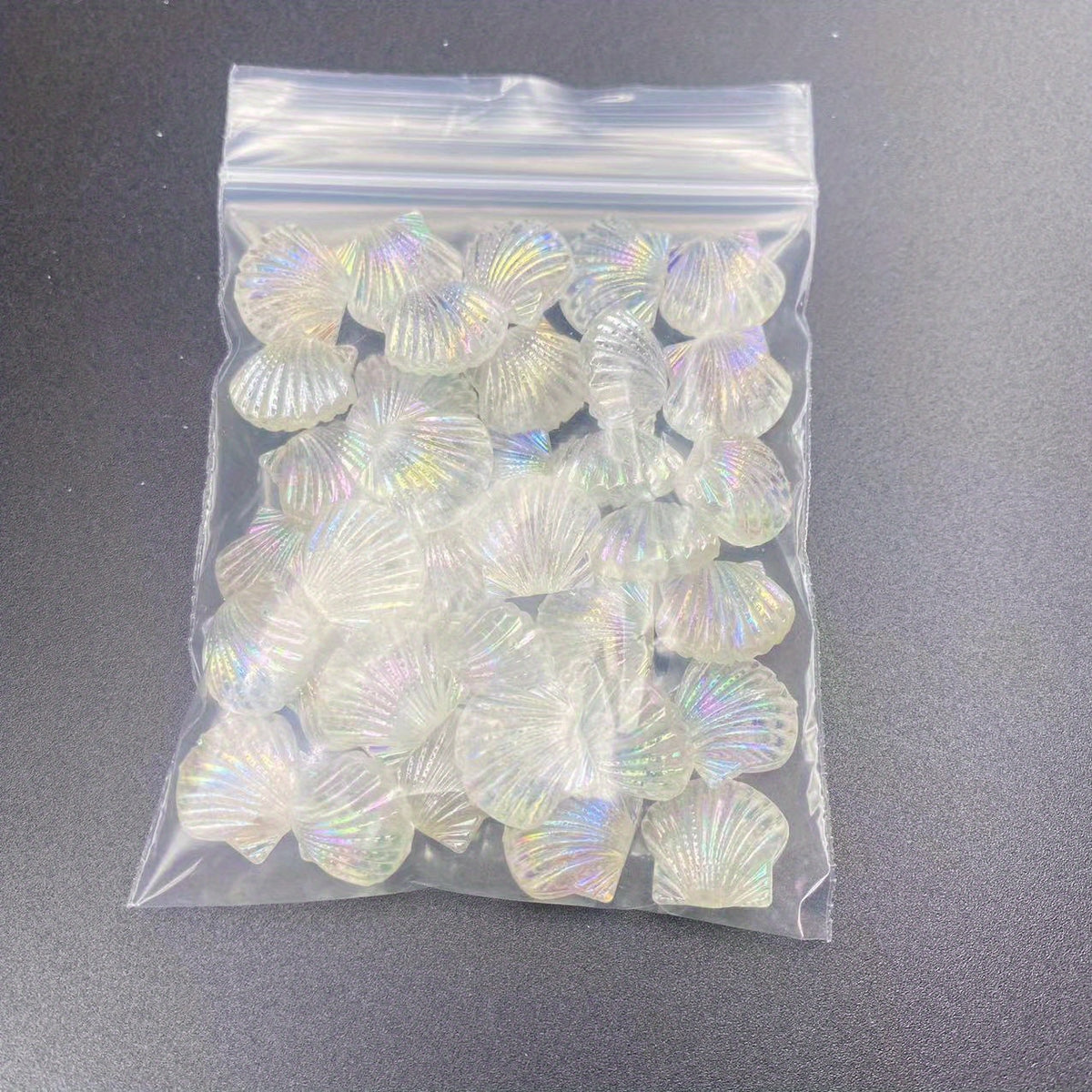 35pcs Transparent Shell Beads for DIY Bracelet Necklace