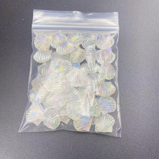 35pcs Transparent Shell Beads for DIY Bracelet Necklace