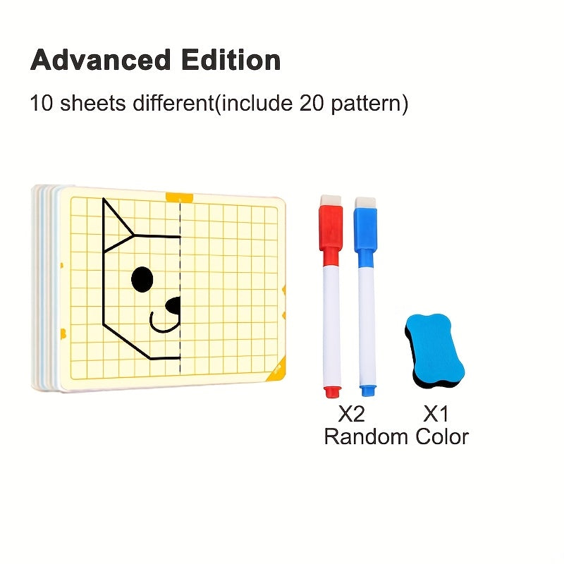 20 Patterns Reusable Lattice Symmetrical Drawing Pen Cards
