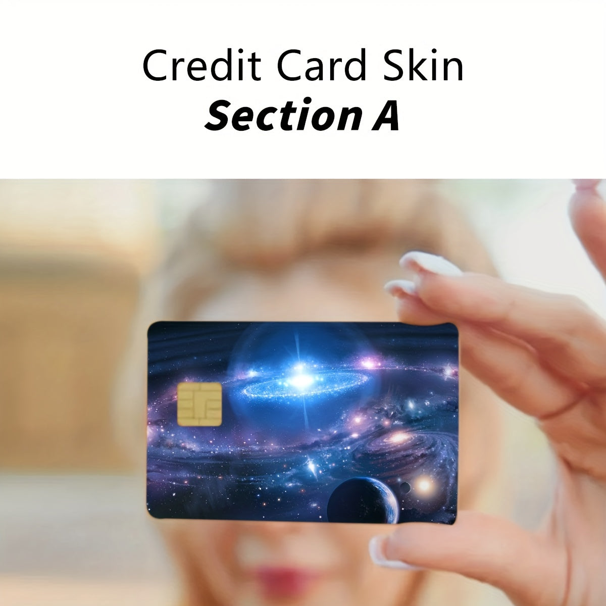 2pcs Universe Starry Sky Credit Card Sticker