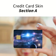 2pcs Universe Starry Sky Credit Card Sticker