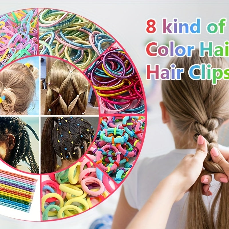 1220Pcs Hair Clips Barrettes Set Headdress Flower Hair Clip Elastic Hair Ties