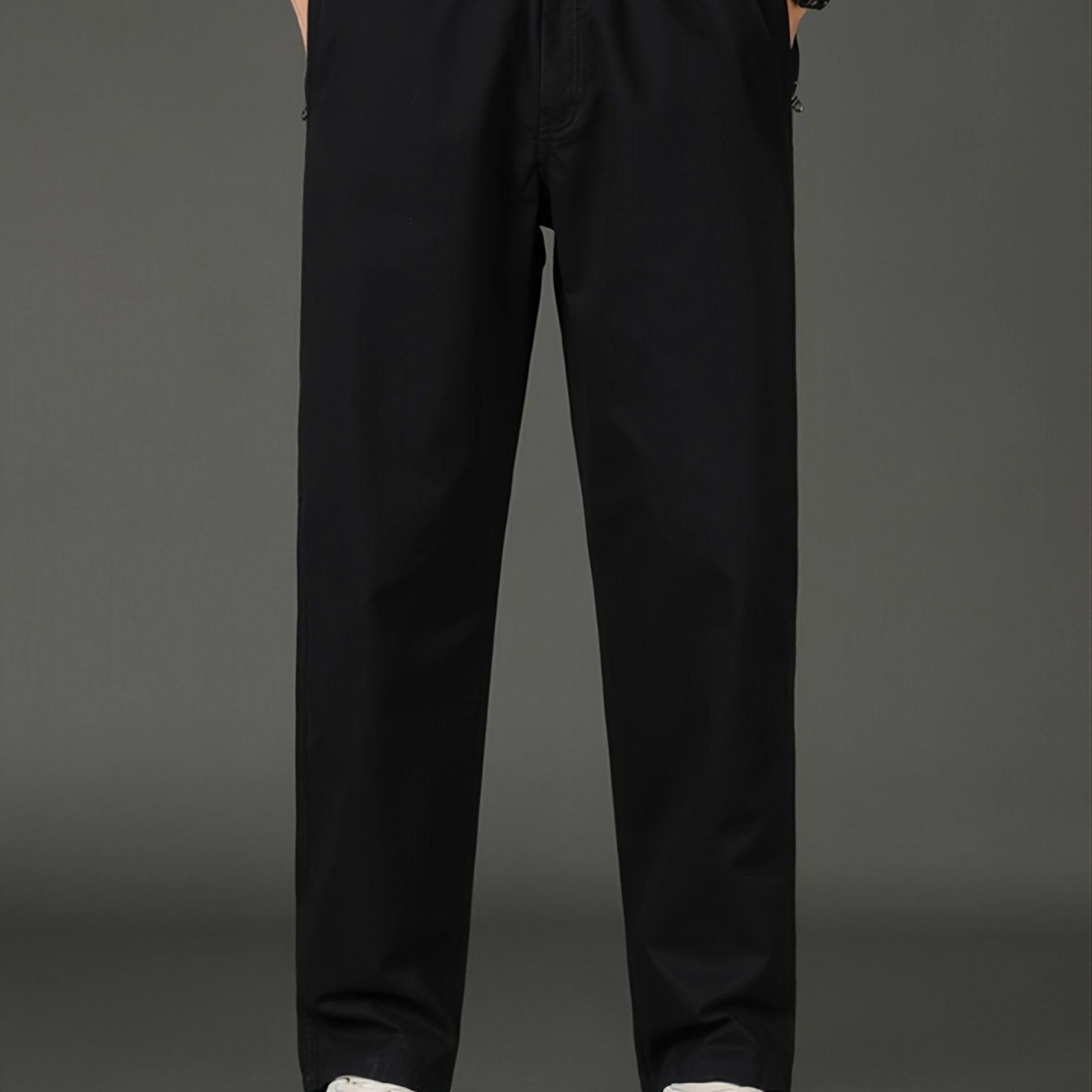 Men's Solid Slim Straight Casual Pants