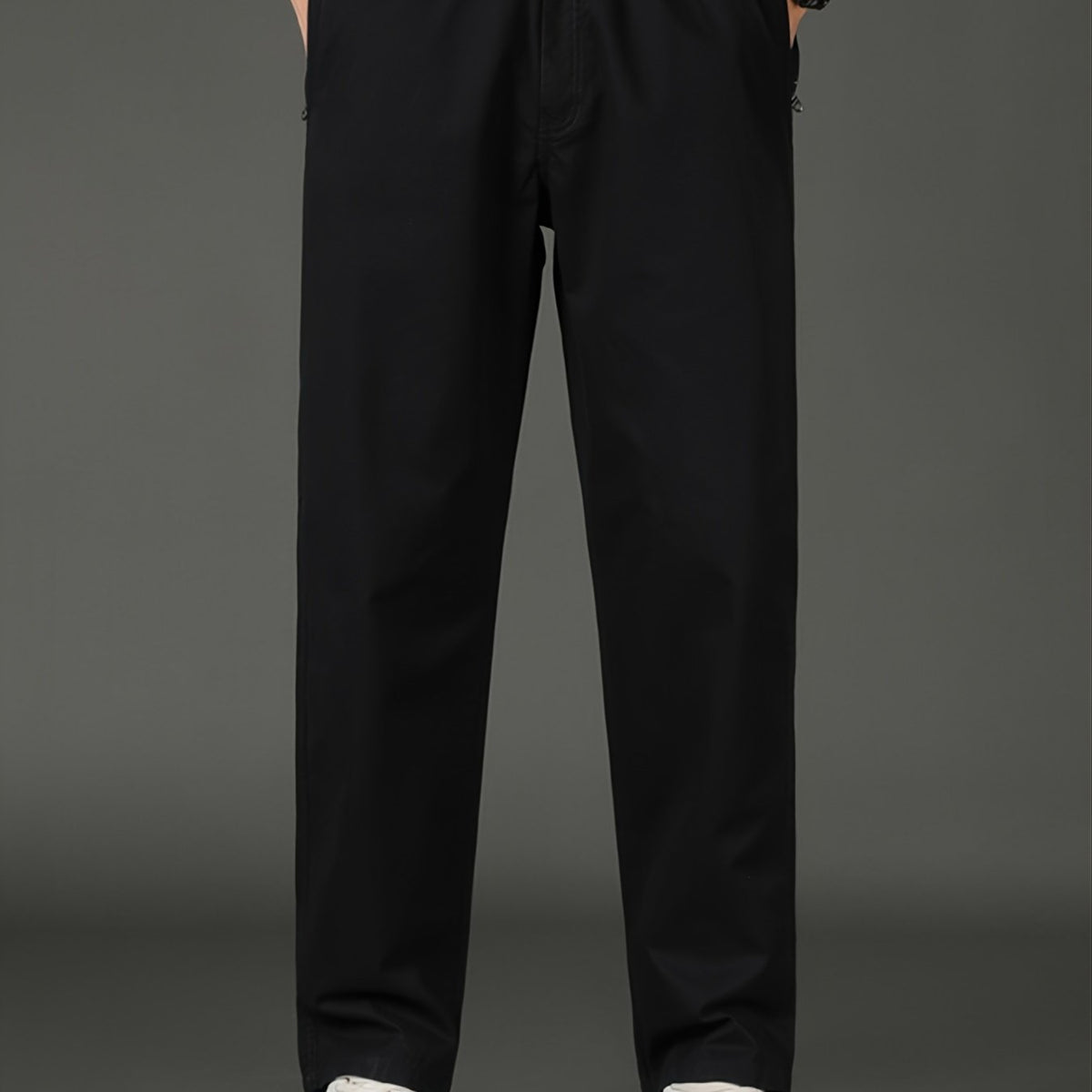 Men's Solid Slim Straight Casual Pants