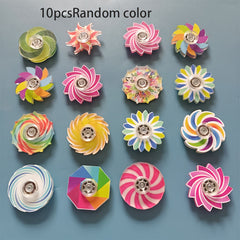 Kids' Toy Top Set Mixed Colors and Patterns Durable Plastic Toys