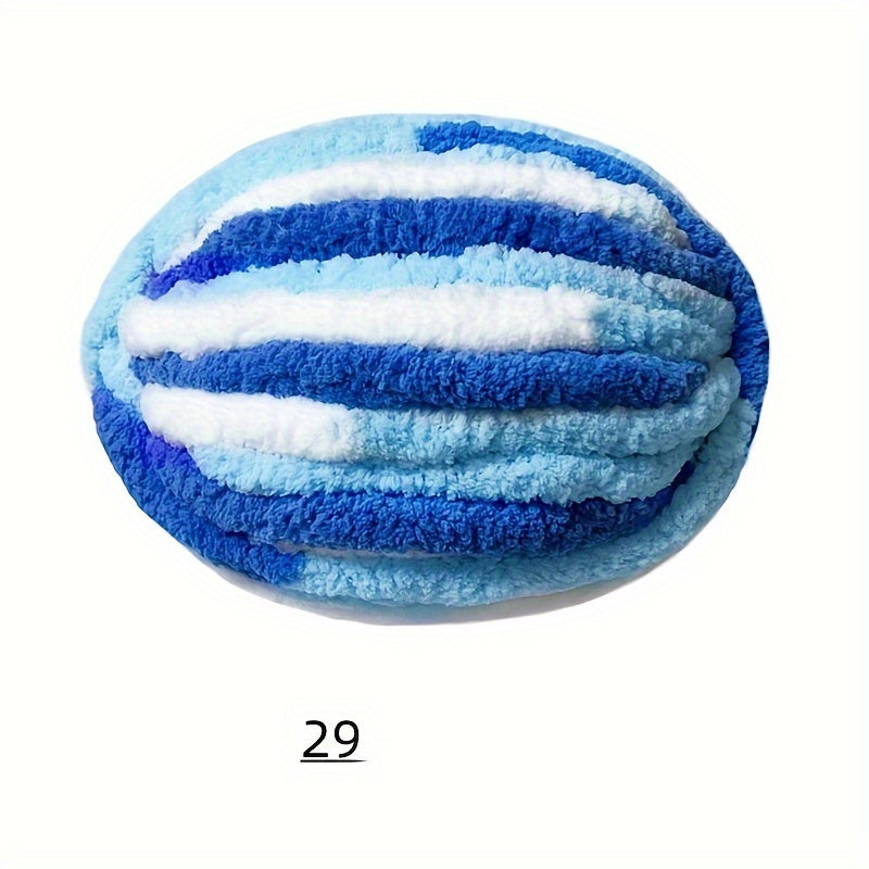 Chunky Chenille Blanket Yarn DIY Kit - Cozy Cushion - Large Thick Ice Bar Line