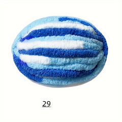 Chunky Chenille Blanket Yarn DIY Kit - Cozy Cushion - Large Thick Ice Bar Line