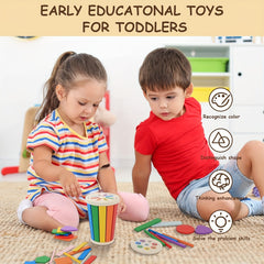 Wooden Shape Sorter Toy for Toddlers Educational Learning Set