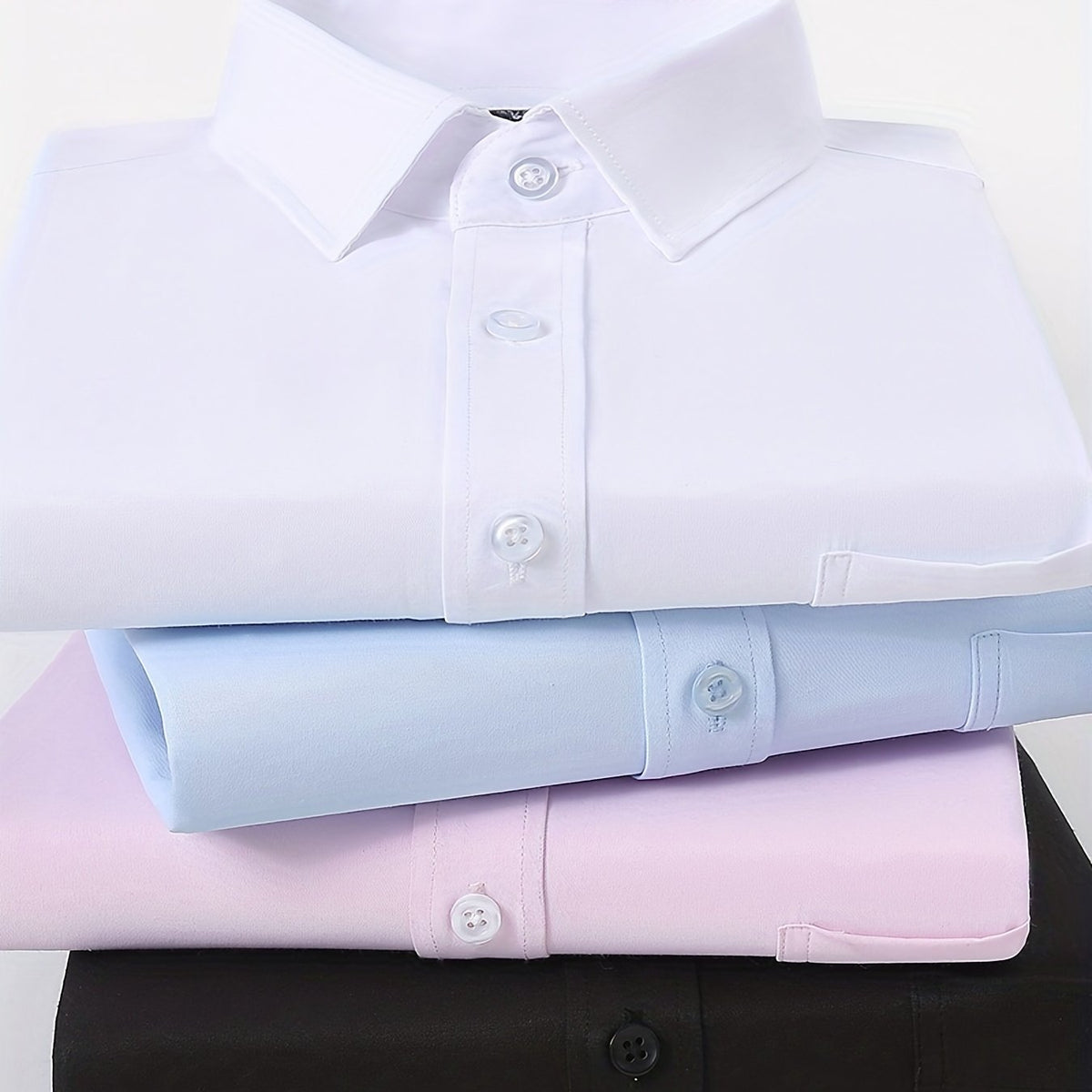Men's Long-sleeved Solid Business Shirt Spring Autumn