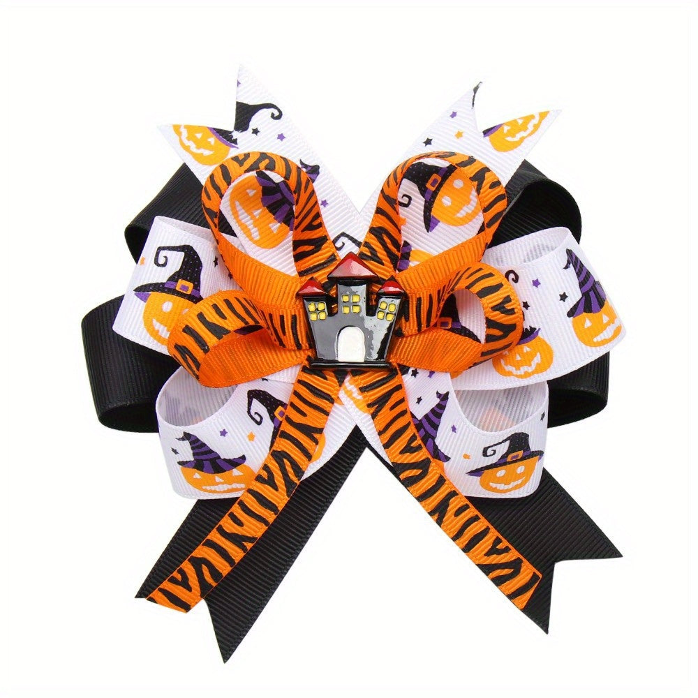 Layer Bow For Kids Halloween Hairbow Clip