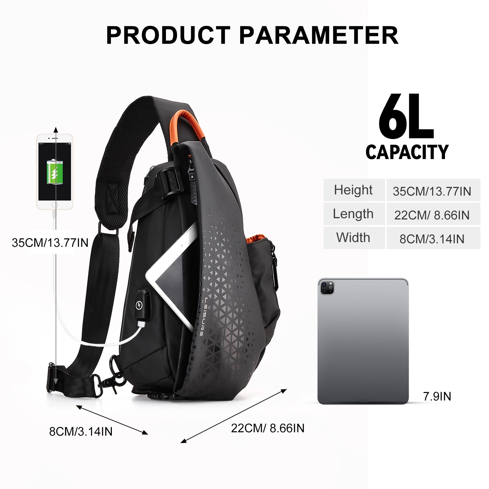 Outdoor Portable Anti theft Messenger Bag Small Backpack Shoulder Bag