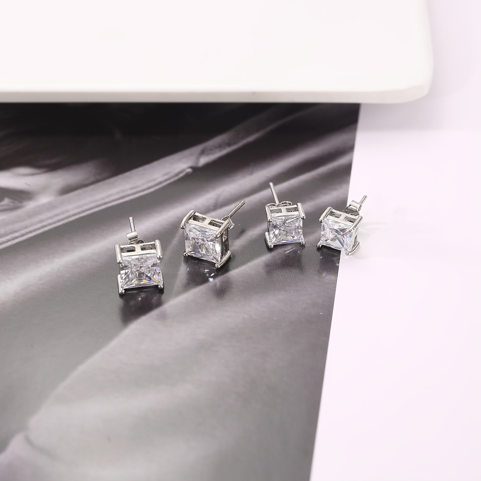 Square Golden Men's Earrings