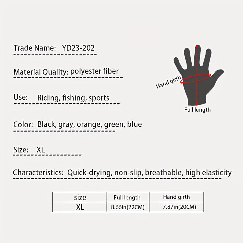 Full Finger Quick Dry Touch Screen Gloves for Sports