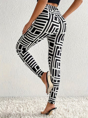  Geometric Print High Rise Leggings