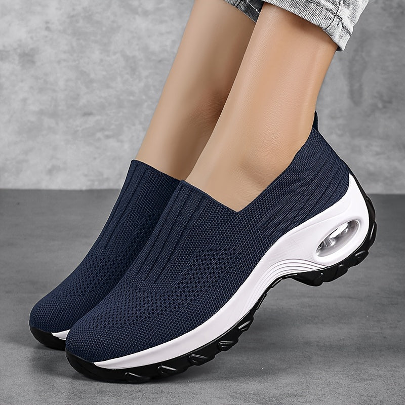 Women's Air Cushion Walking Shoes Shock Absorption Slip on Sneakers