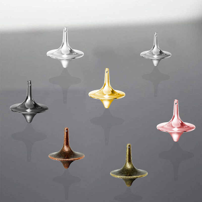 2pcs Metal Finger Spinners Smooth Spinning Top Compact Fidget Toy