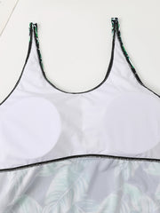  Tropical Print Bikini Set Women's Plus Swimsuit Set