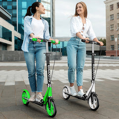 Foldable Two Wheeled Skateboard with Dual Brakes