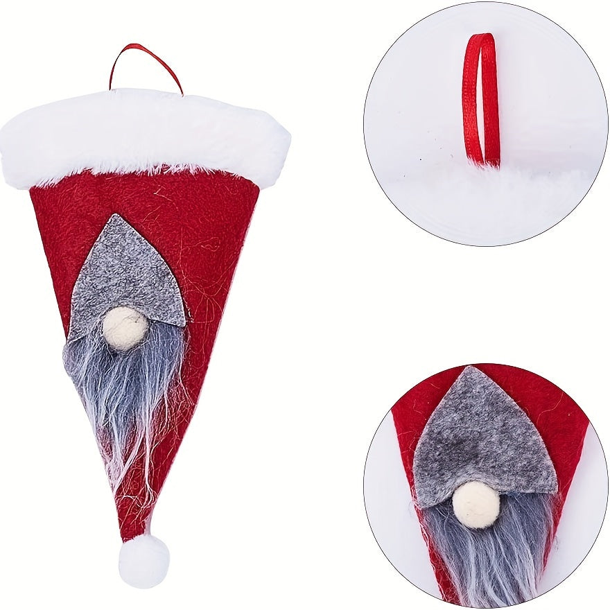 6pcs Christmas Gnome Silverware Holders Santa Faceless Cutlery Bags